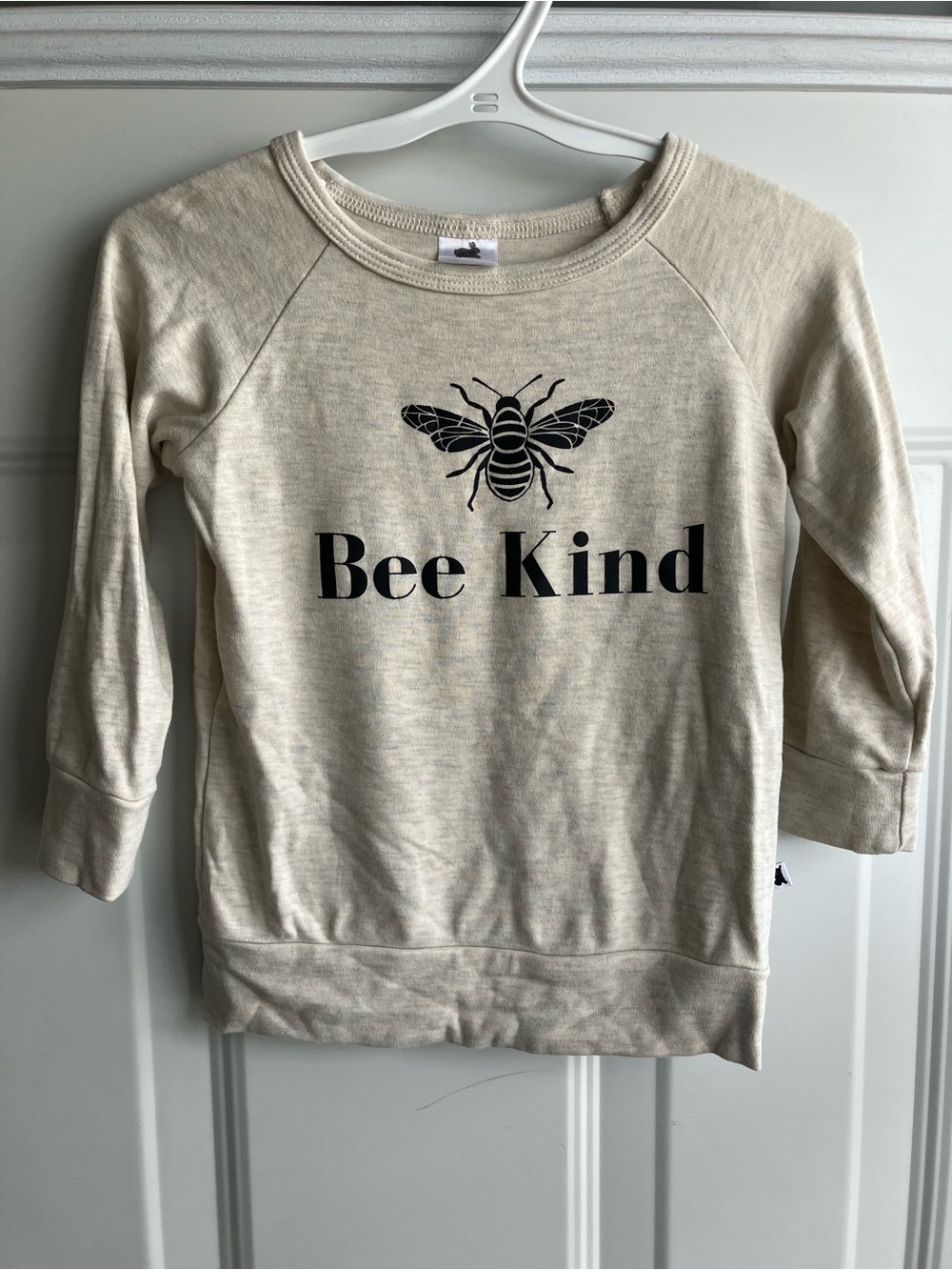 Little & lively bee kind grey pullover made in Canada 1T 2T